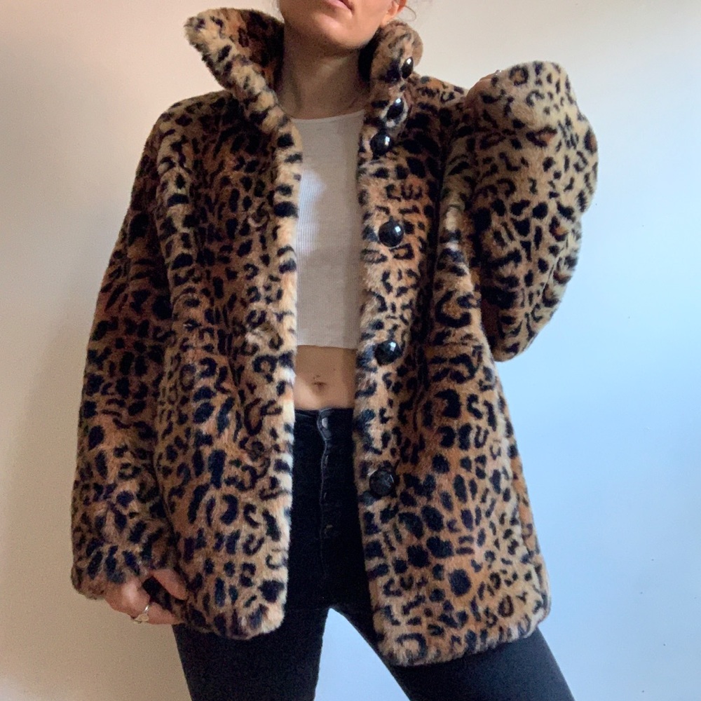 Faux Cheetah Coat